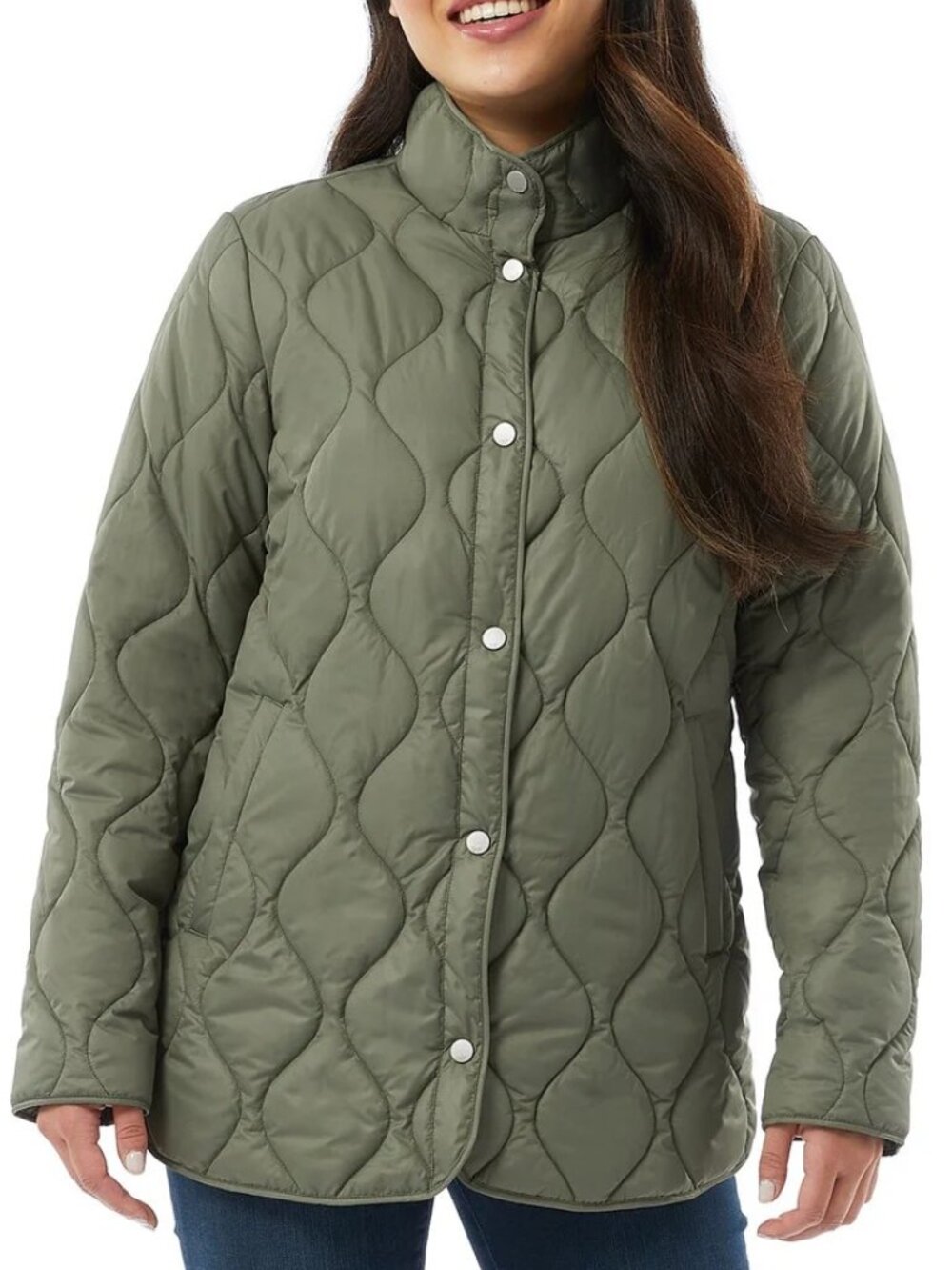 32 Degrees Women's XL Quilted Jacket Green